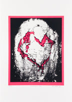 LOVEHEARTS 2993 - SCREEN PRINT | Neon Pink