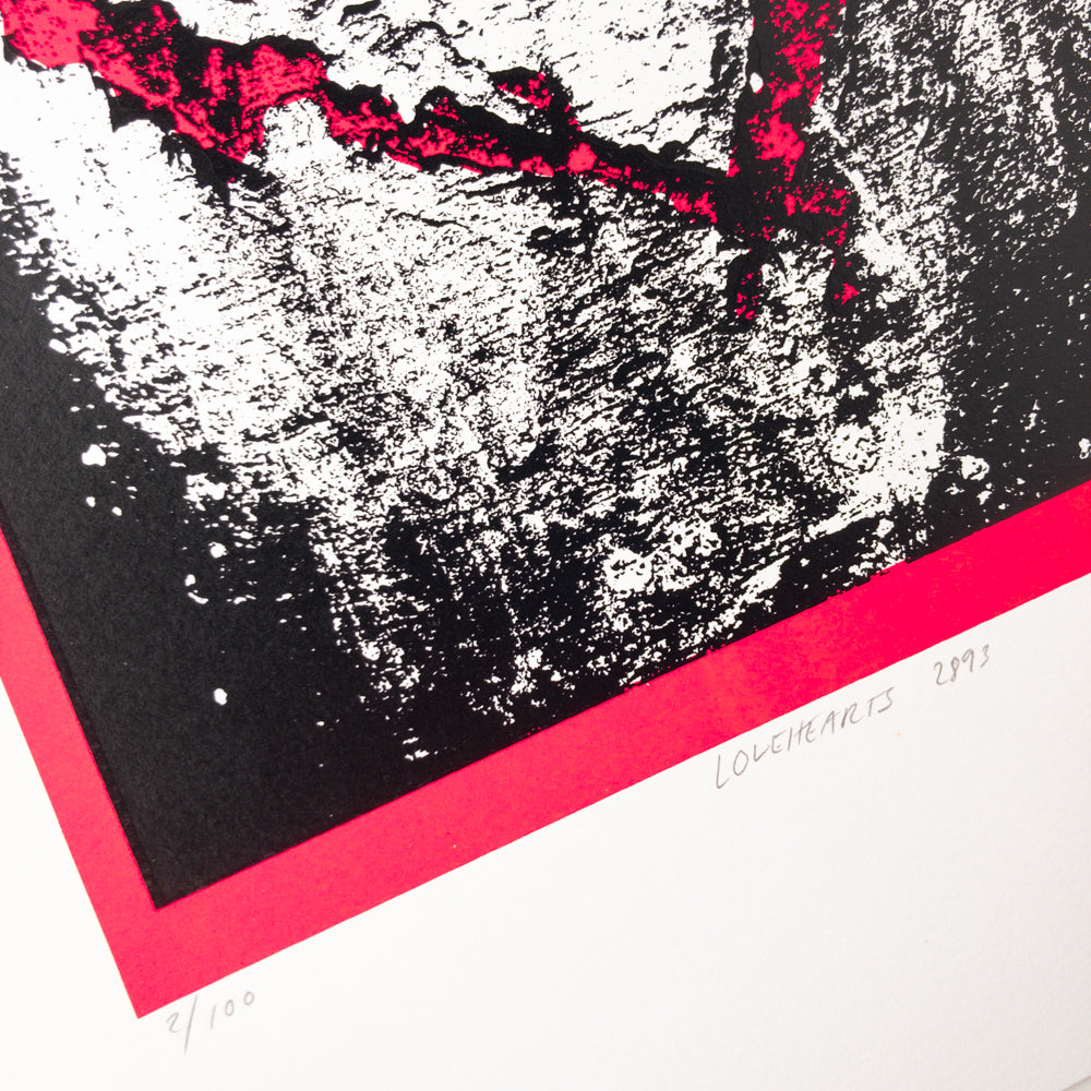 LOVEHEARTS 2993 - SCREEN PRINT | Neon Pink