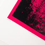 LOVEHEARTS 2993 - SCREEN PRINT | Hand Coloured Heart + Deep Pink Background