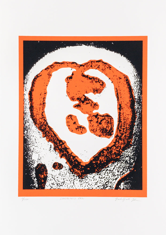 LOVEHEARTS 8991 - SCREEN PRINT | Orange Heart + Edge