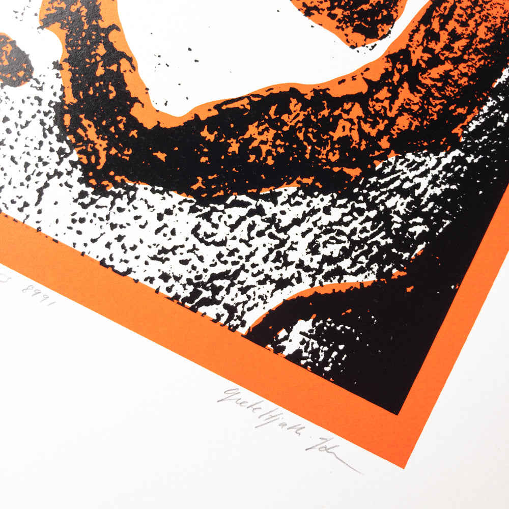LOVEHEARTS 8991 - SCREEN PRINT | Orange Heart + Edge