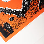 LOVEHEARTS 8991 - SCREEN PRINT | White Heart + Orange Background