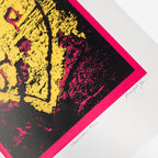LOVEHEARTS 9772 - SCREEN PRINT | Yellow Heart + Deep Pink Background