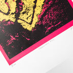 LOVEHEARTS 9772 - SCREEN PRINT | Yellow Heart + Deep Pink Background